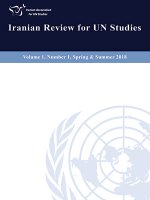 خبر انتشار اولین شماره نشریه انجمن با عنوان «دوفصلنامه ایرانی مطالعات سازمان ملل متحد»(The Iranian Review for UN Studies)